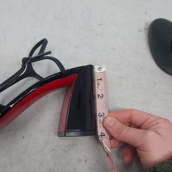 Christian Louboutin Jane Patent Strappy Slingback Pumps - Picture 13 of 14